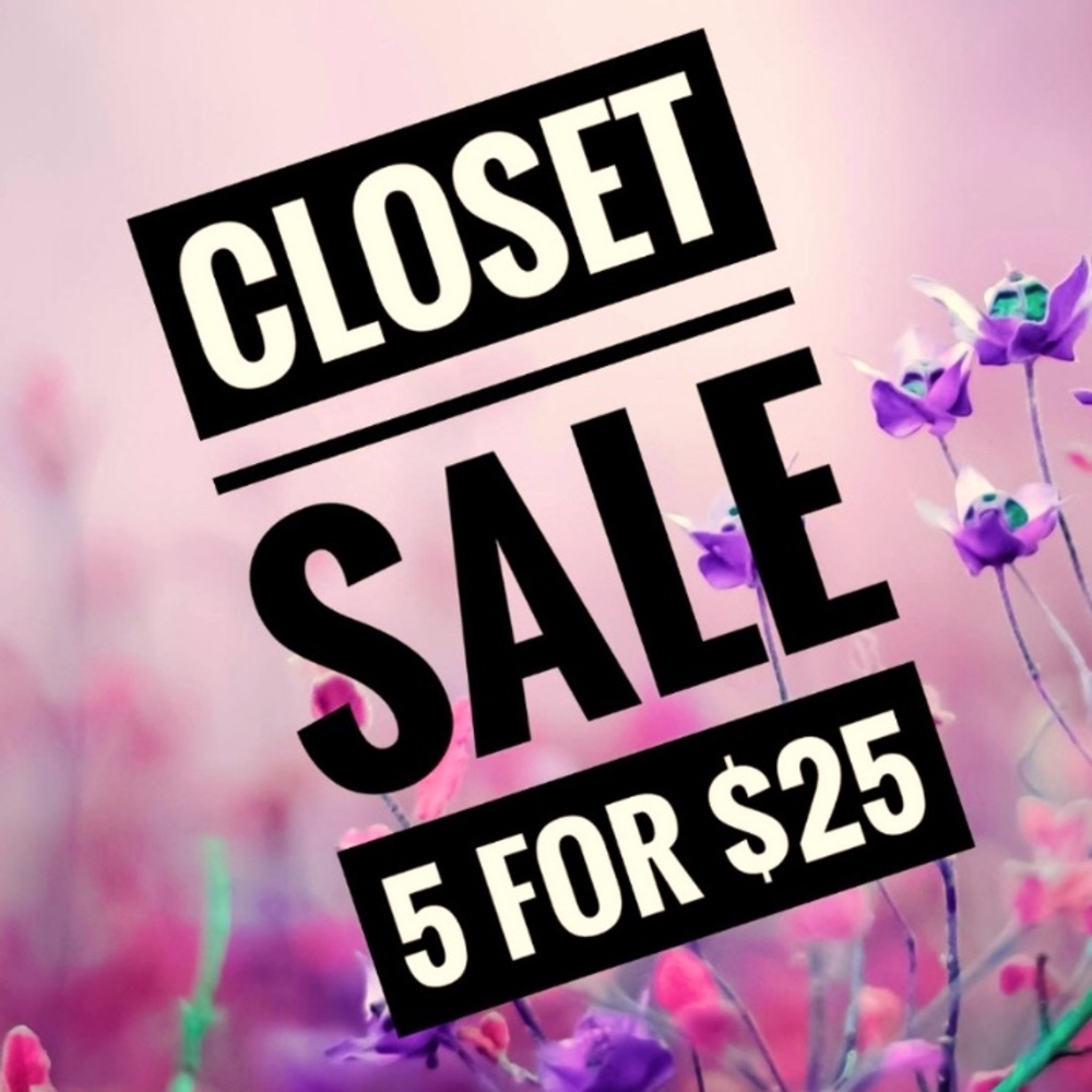 5 FOR $25 SALE!!! Bundle any 5 items marked $10 or less